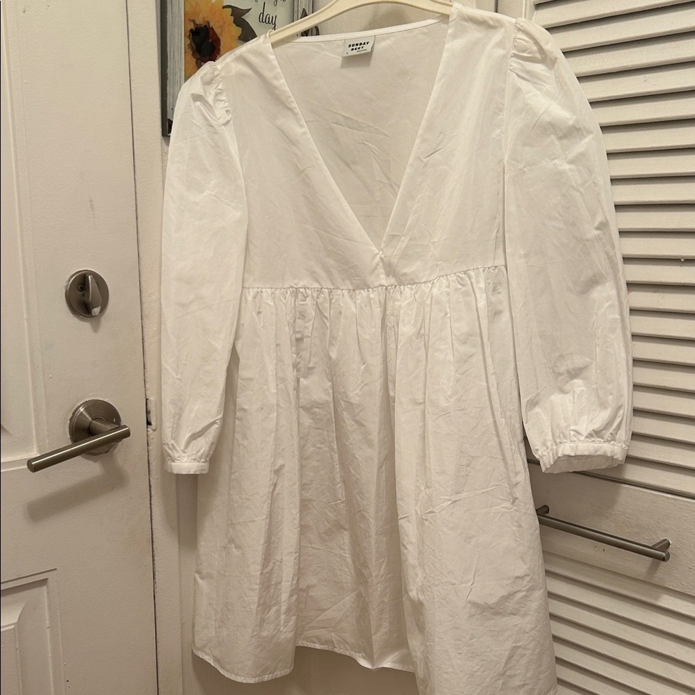 Sunday Best Ivory V-Neck Dress